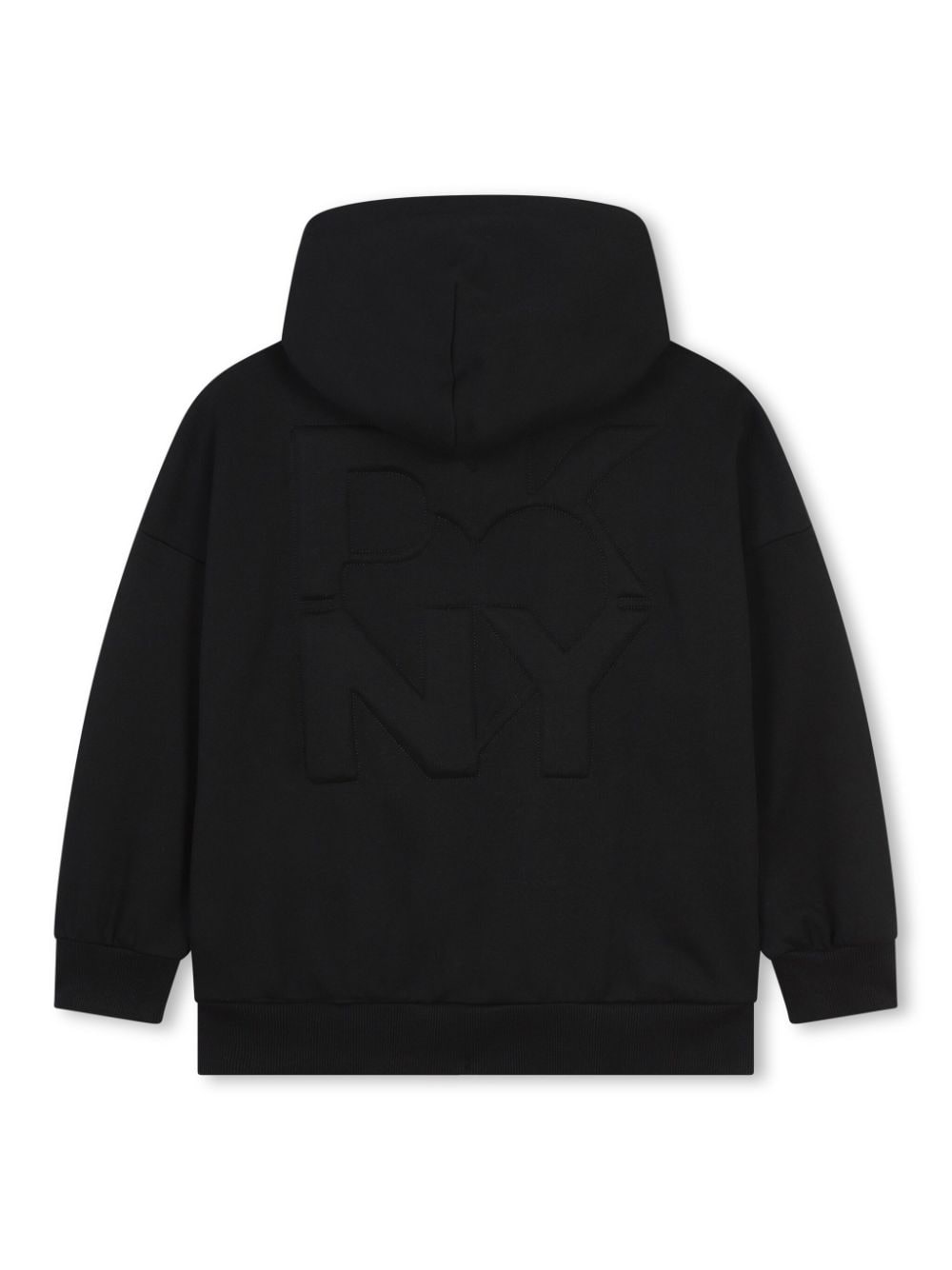 Dkny Kids Hoodie met logo-reliëf - Zwart