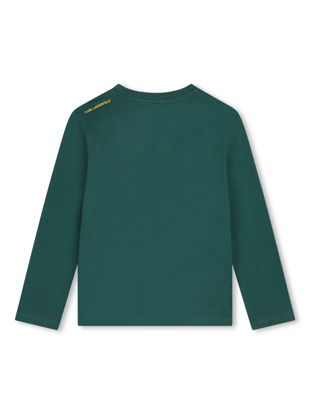 Karl Lagerfeld Kids T-shirt met lange mouwen van biologisch katoen - Groen