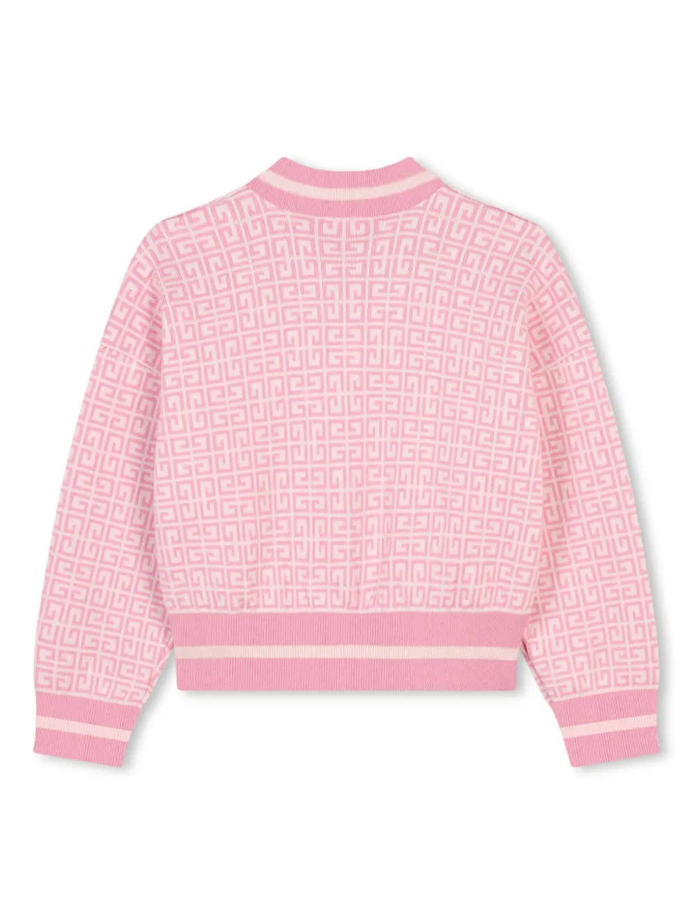 Givenchy Kids Vest met drukknoop en logo jacquard Roze