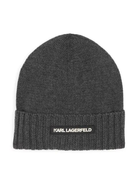 Karl Lagerfeld Kids embroidered-logo beanie
