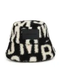 Marc Jacobs Kids monogram-print faux-shearling bucket hat - Black