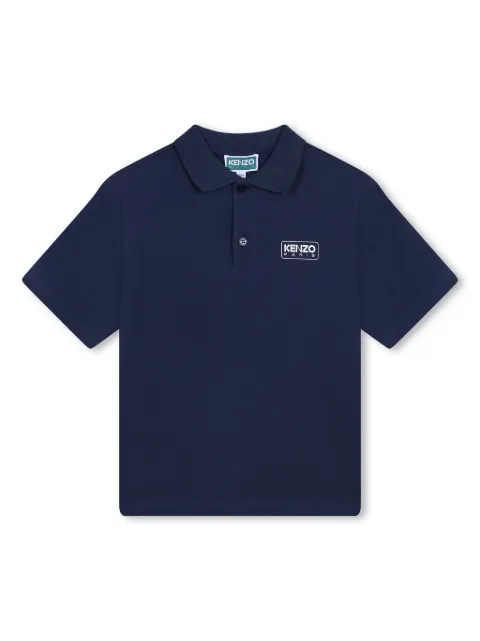 Kenzo Kids logo-print organic cotton polo shirt