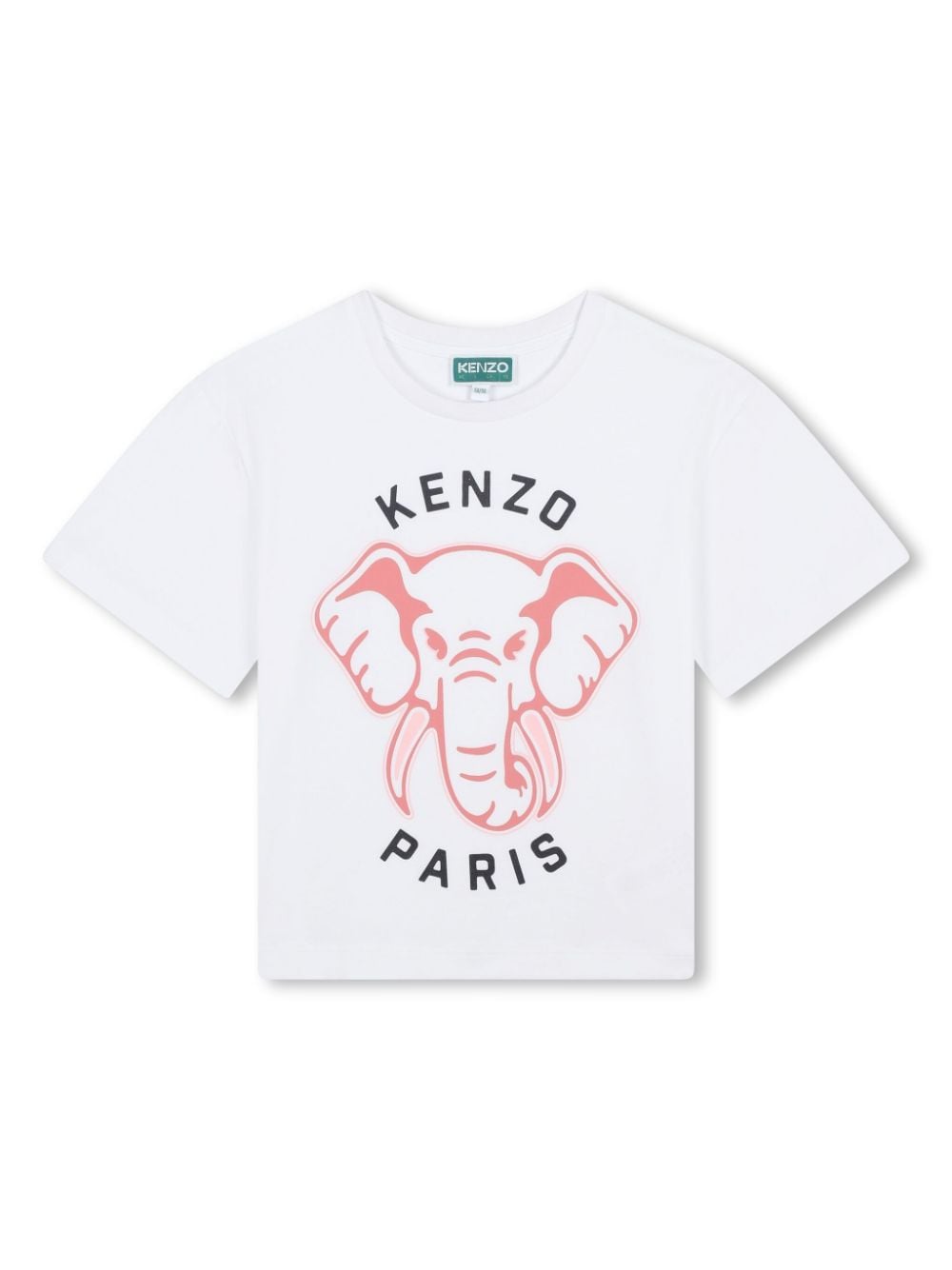 Kenzo Kids' Elephant Varsity Jungle T-shirt In White