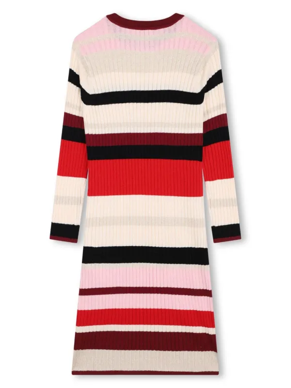SONIA RYKIEL ENFANT Striped Knitted Dress | Red | FARFETCH BH