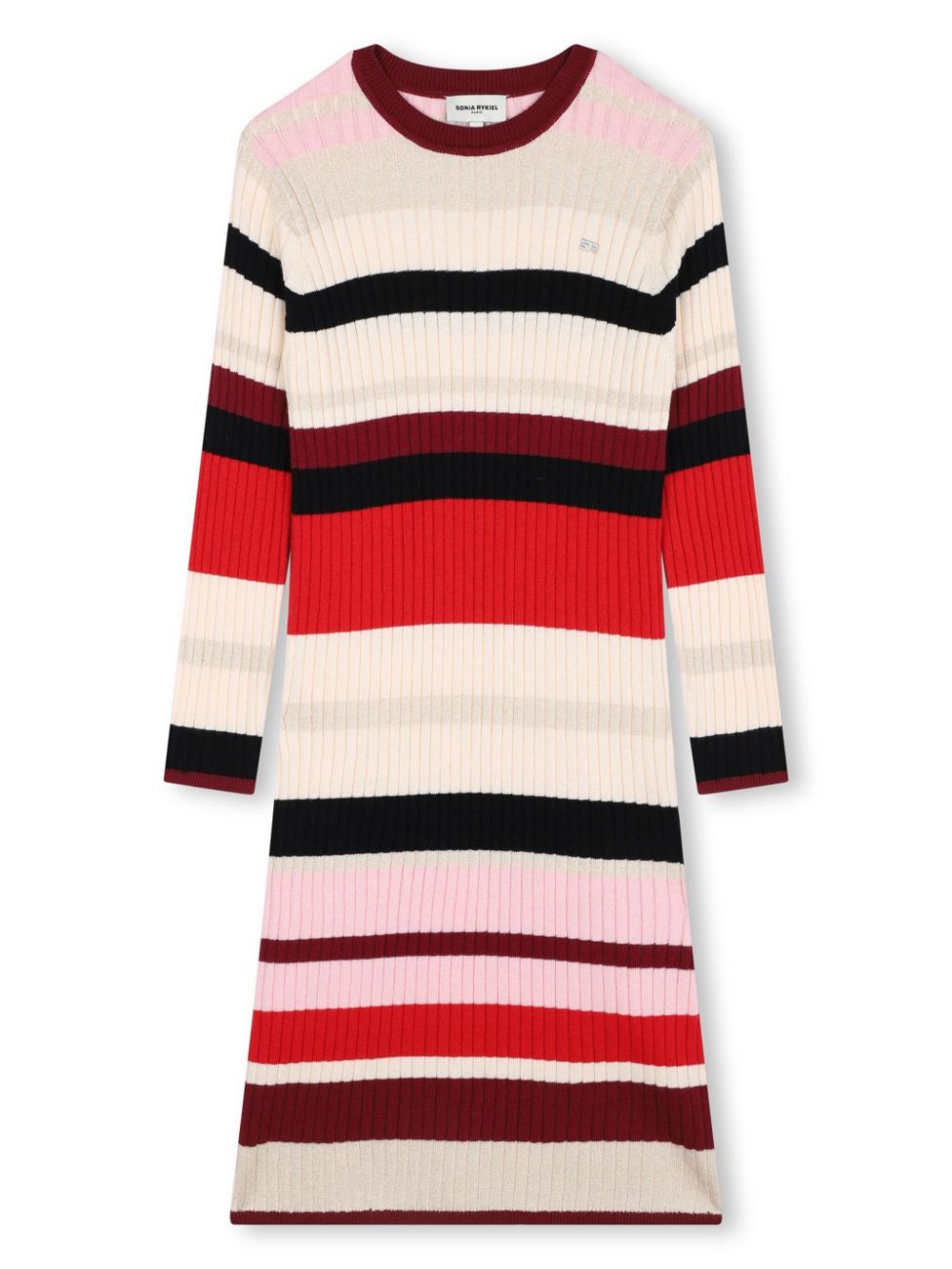 SONIA RYKIEL ENFANT striped knitted dress - Red