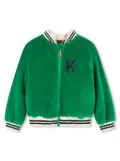 Kenzo Kids logo-patch bomber jacket - Green