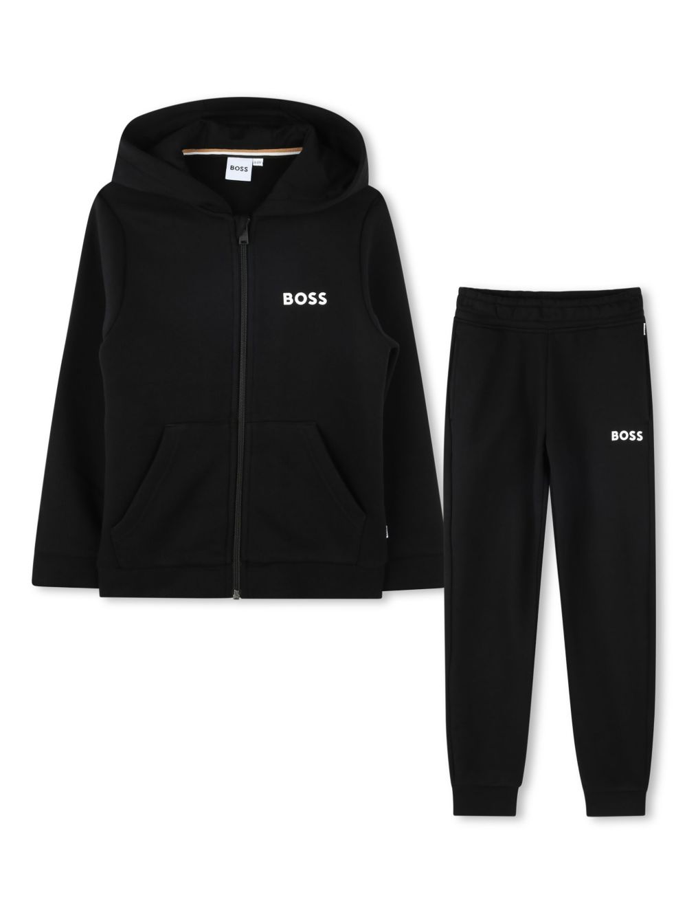 BOSS Kidswear logo-print tracksuit (set of three) - Black