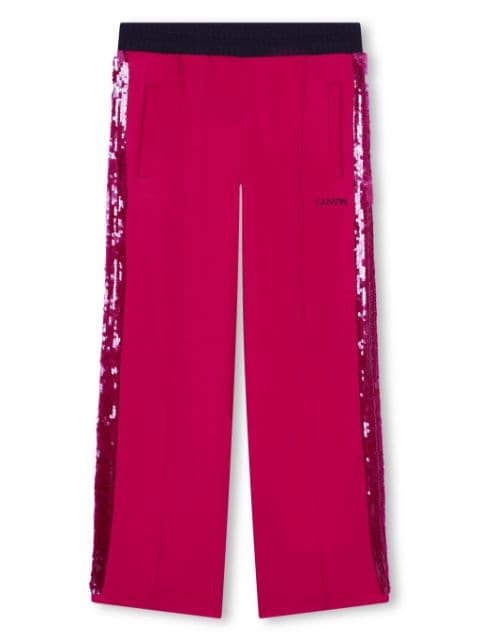 Lanvin Enfant pantalon à ornements de sequins