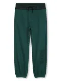 Karl Lagerfeld Kids logo embroidered drawstring trousers - Green