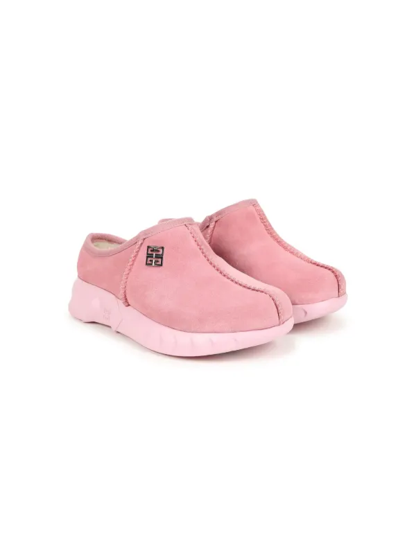 Givenchy Kids 4G Suede Mules Pink FARFETCH ID