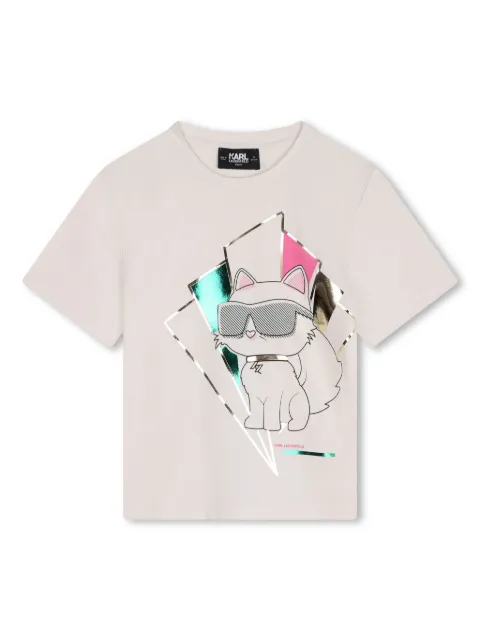 Karl Lagerfeld Kids camiseta con estampado Choupette