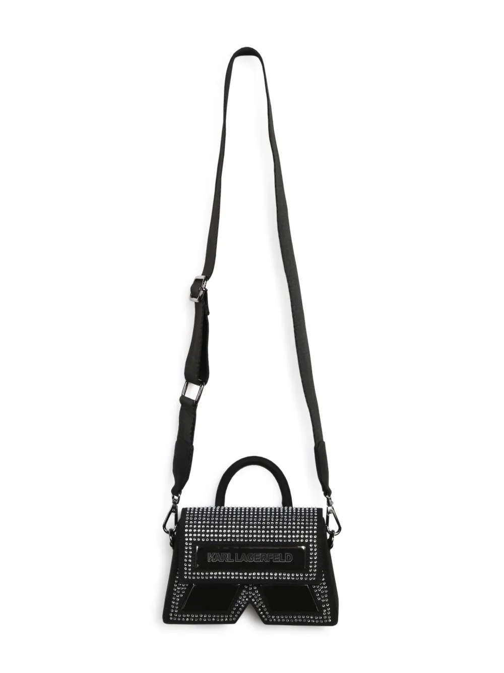 Karl Lagerfeld Kids Crossbodytas verfraaid met kristallen Zwart