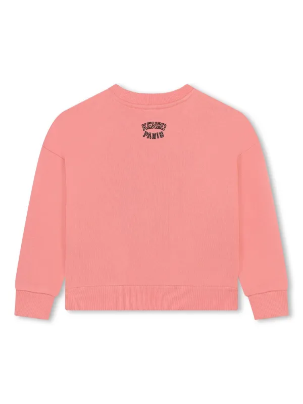Kenzo Kids Moletom Com Logo Contrastante | Rosa | FARFETCH BR
