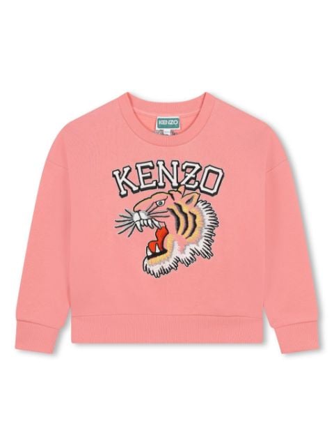 Kenzo Kids sudadera con estampado del logo en contraste