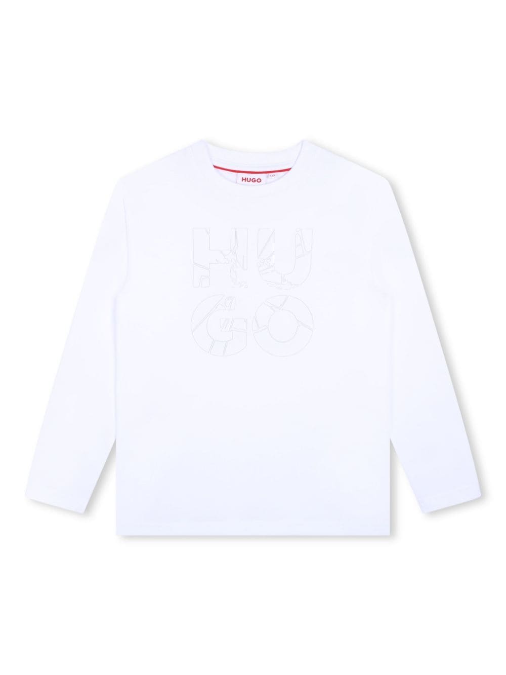 Shop Hugo Logo-print Cotton T-shirt In White