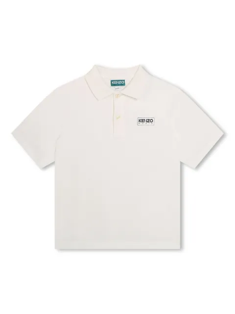 Kenzo Kids logo-print organic cotton polo shirt