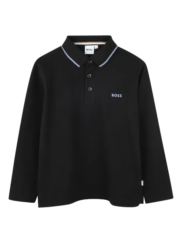 BOSS Kidswear long-sleeve Polo Shirt Black FARFETCH AO