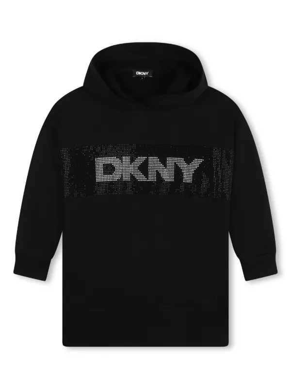 Dkny Kids Hooded long-sleeve Dress | Black | FARFETCH