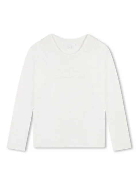 Chloé Kids playera con logo bordado