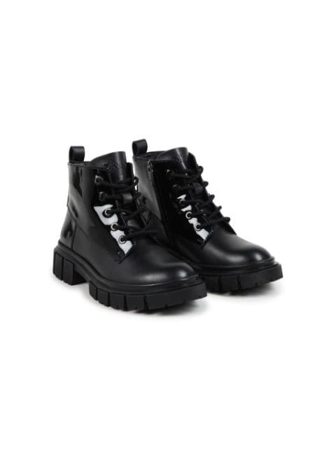 Dkny Kids panelled leather ankle boots