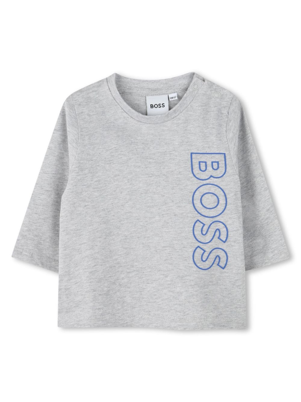 BOSS Kidswear T-shirt met logoprint Grijs