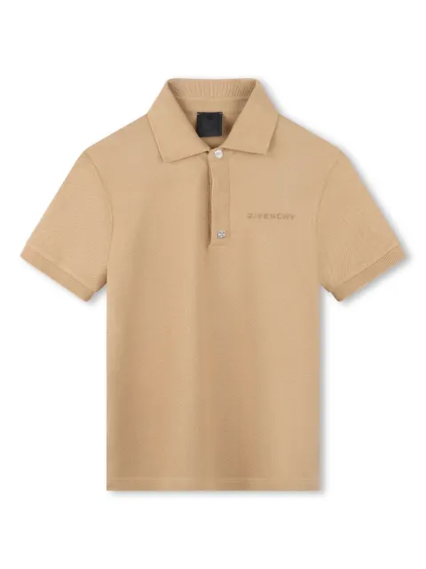 Givenchy Kids Camisa polo com logo bordado