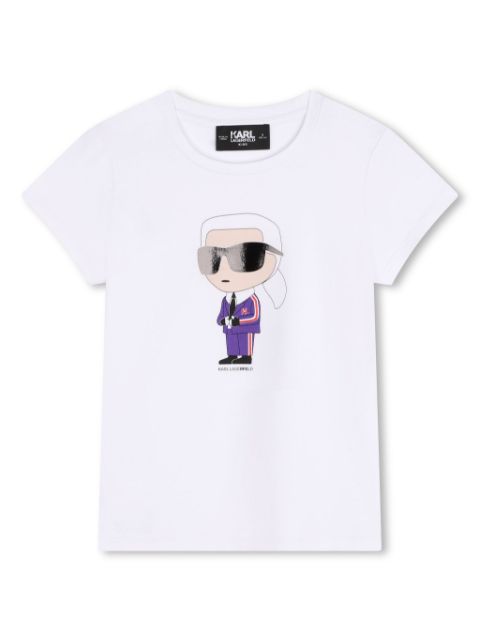 Karl Lagerfeld Kids Ikonik Karl-print crew-neck T-shirt 