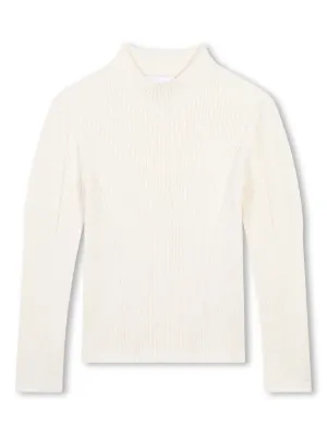Chloé Kids embroidered-logo Cotton T-shirt | White | FARFETCH