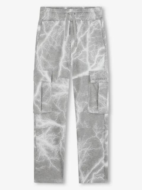 Givenchy Kids lightning-print cotton track pants