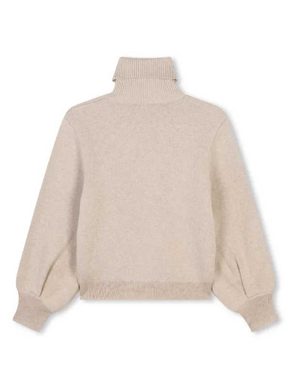 Chloé Kids roll-neck Knitted Jumper | Neutrals | FARFETCH