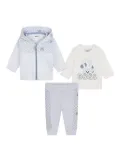 BOSS Kidswear Red Panda-embroidered trousers (set of three) - Blue