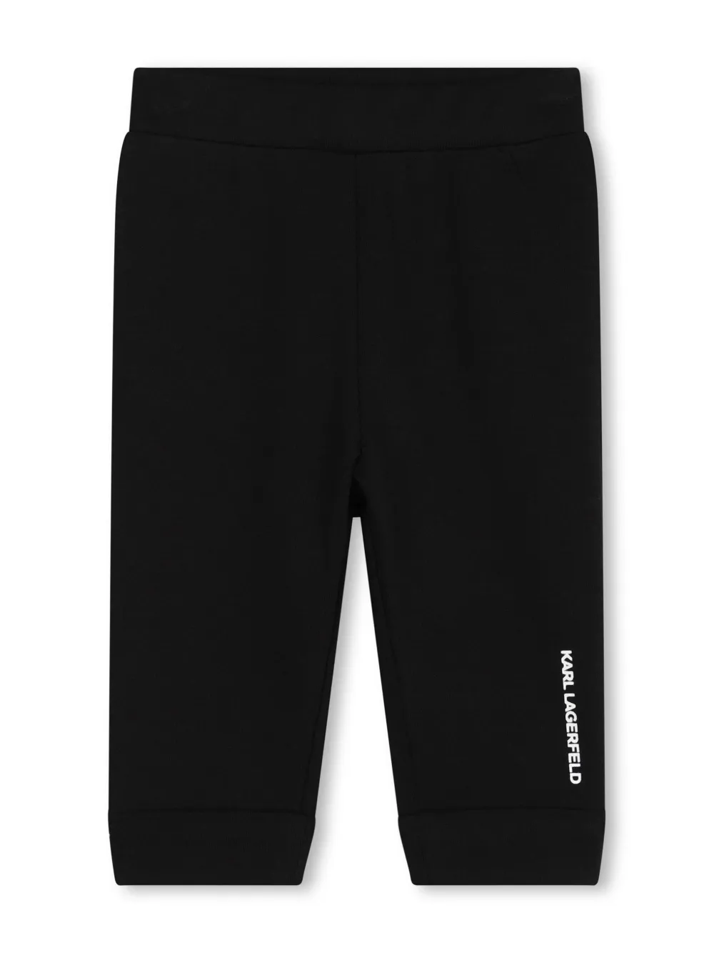 Karl Lagerfeld Kids Katoenen T-shirt en legging met logoprint Wit