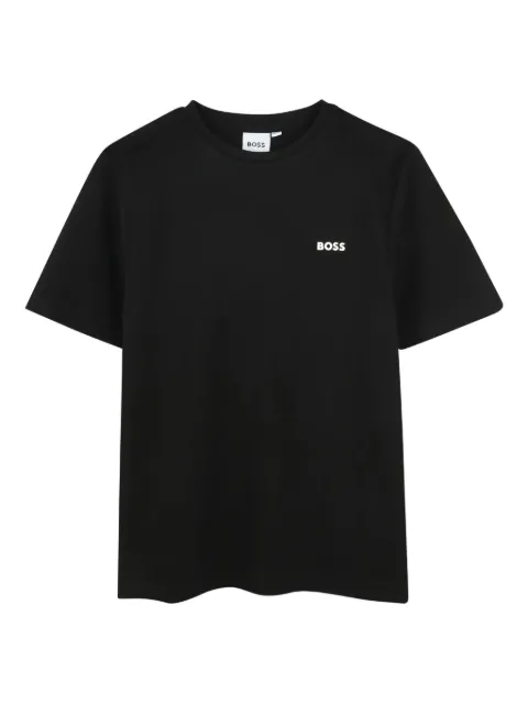 BOSS Kidswear logo-embroidered short-sleeves T-shirt