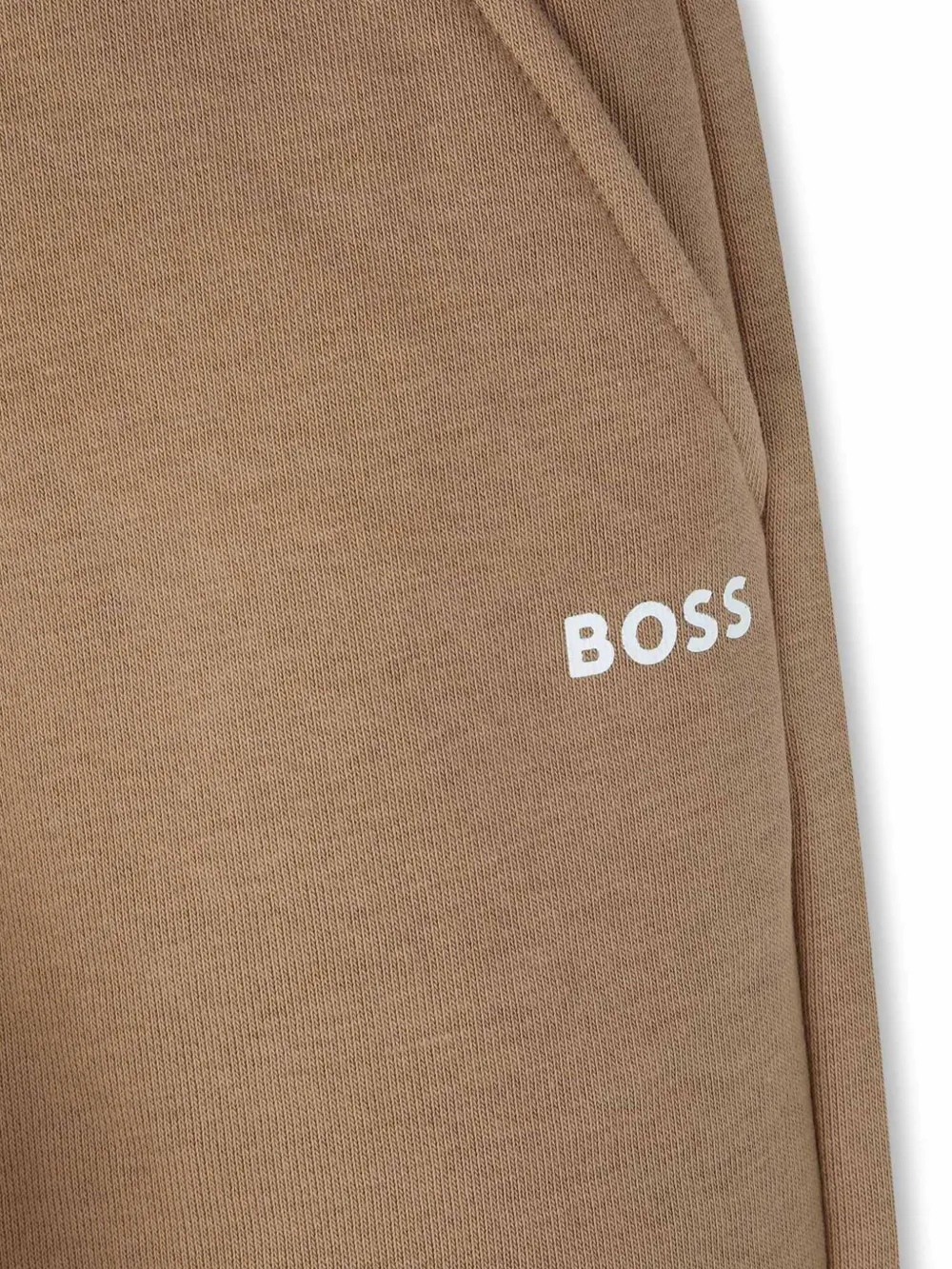 BOSS Kidswear Trainingsbroek met logoprint Beige
