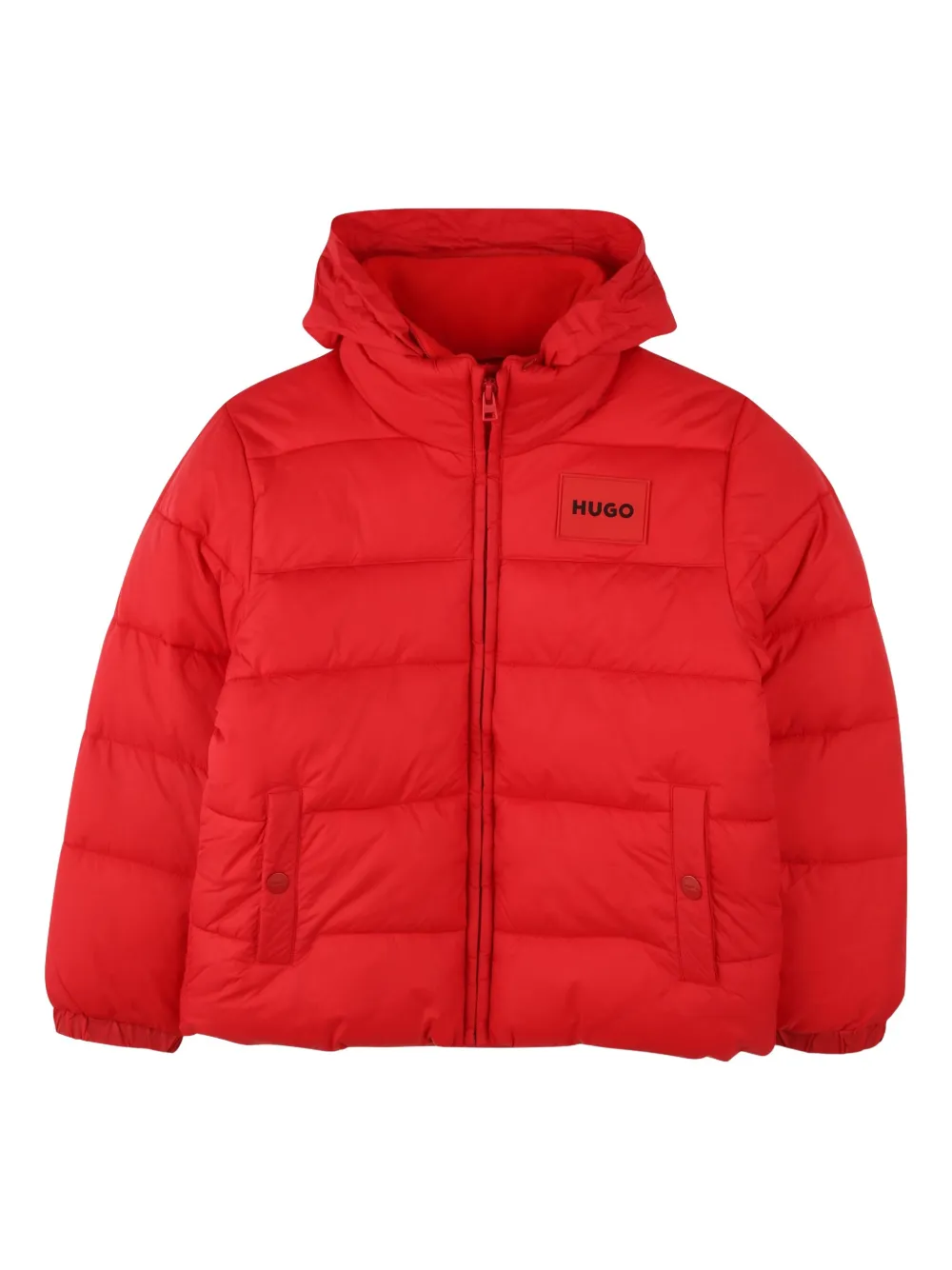 HUGO KIDS logo-patch Puffer Jacket | Red | FARFETCH