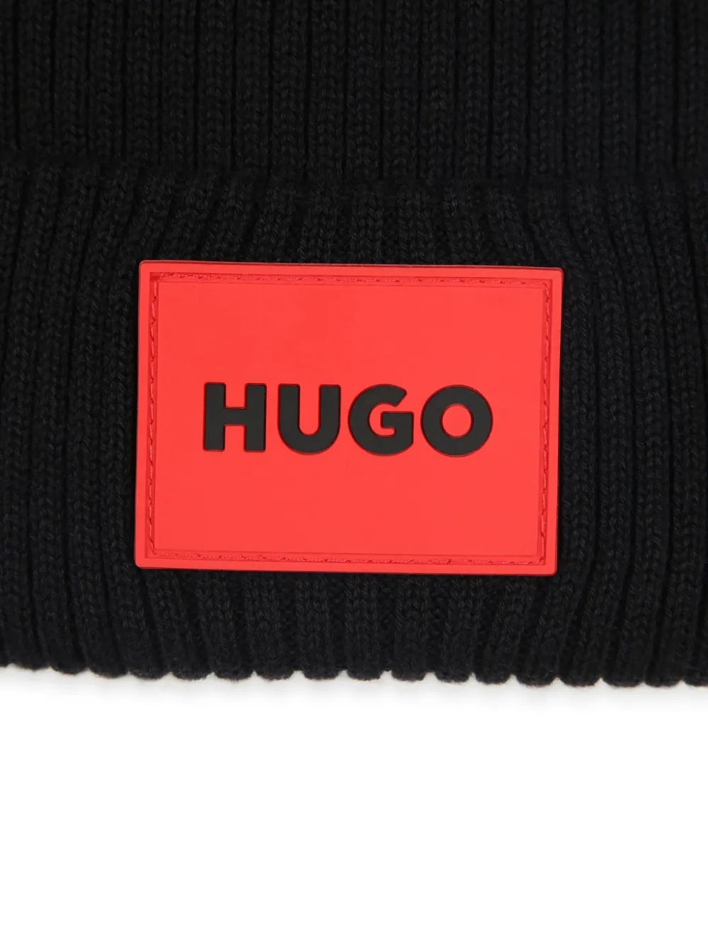HUGO KIDS Muts met logopatch Zwart