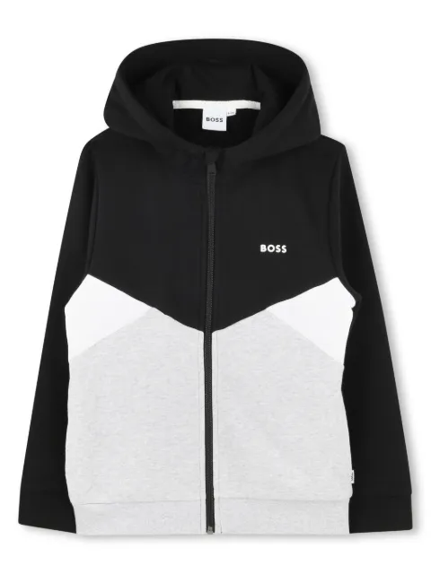 BOSS Kidswear zip-up hoodie