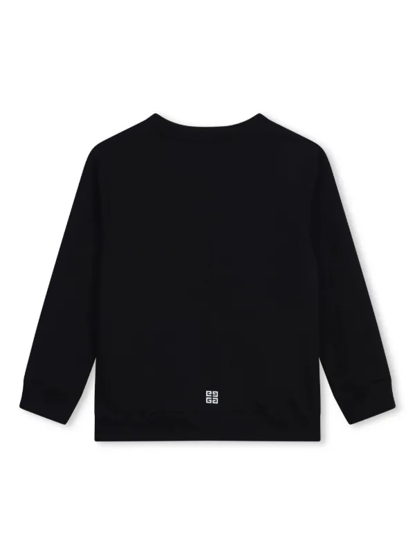 Givenchy Kids logo print long sleeve T shirt Black FARFETCH CA