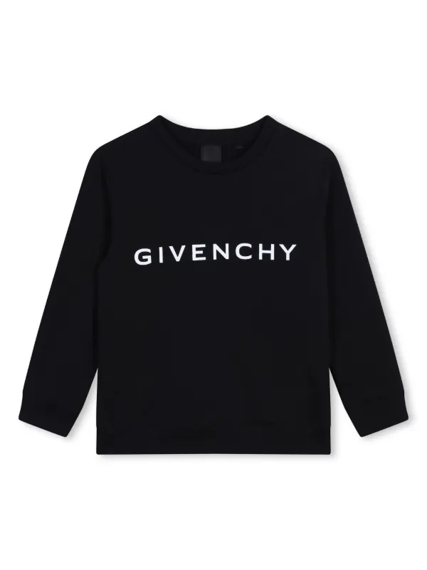 Givenchy Kids logo print long sleeve T shirt Black FARFETCH CA