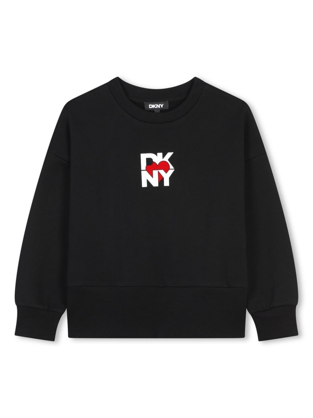 Dkny Kids logo-print cotton sweatshirt - Black