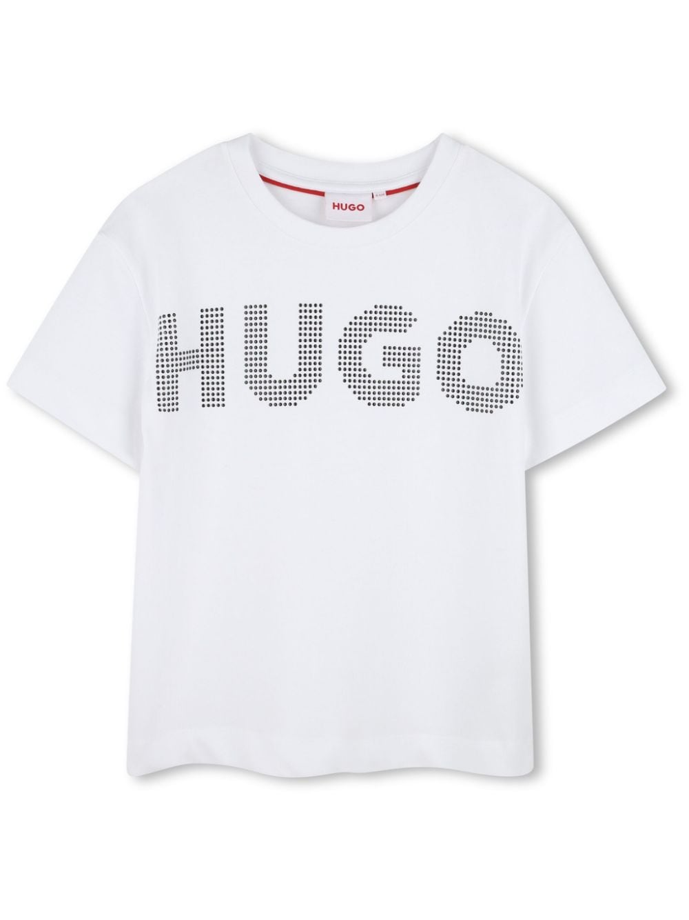 Shop Hugo Logo-embellished T-shirt In White