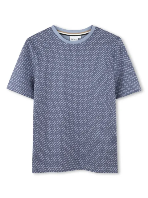 BOSS Kidswear monogram-print cotton T-shirt