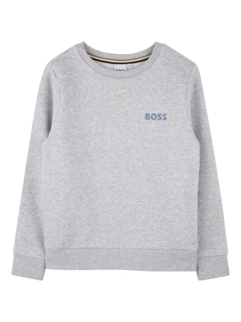 BOSS Kidswear sudadera con logo estampado