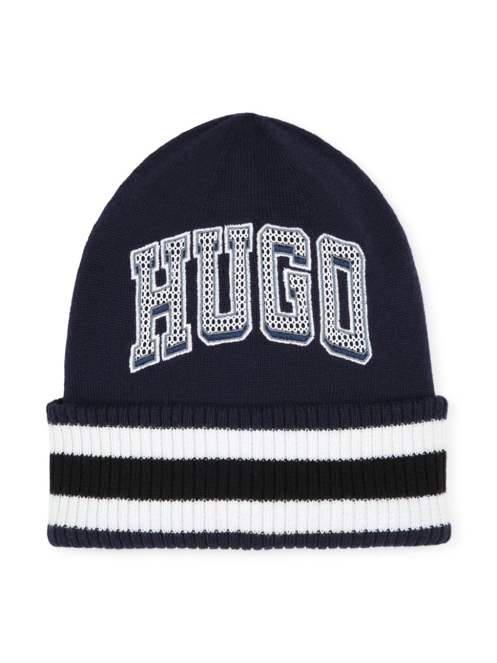 HUGO KIDS Muts met geborduurd logo Blauw