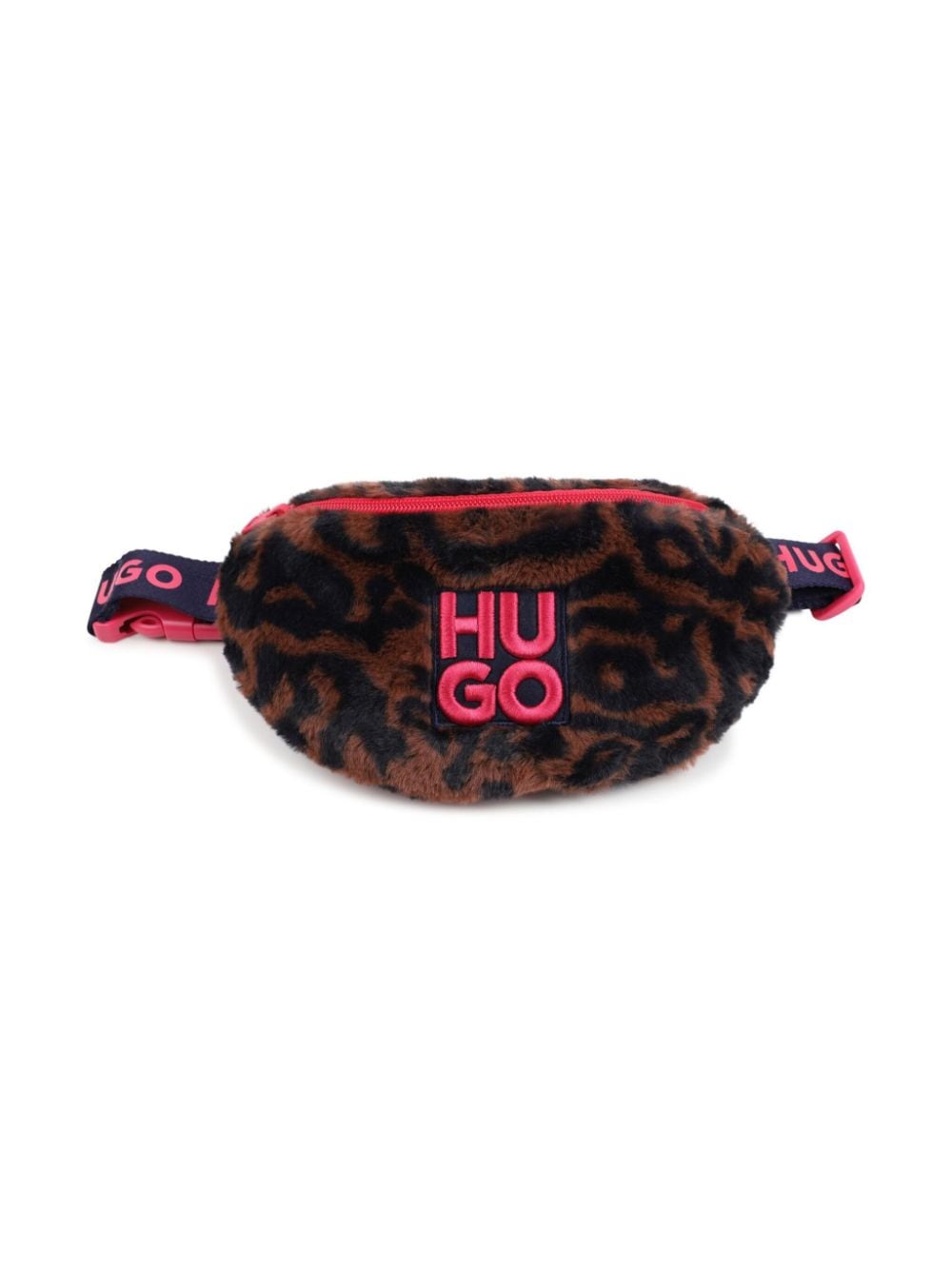 HUGO KIDS leopard-print belt bag - Marrone