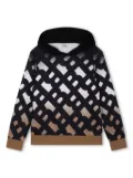 BOSS Kidswear monogram-print gradient-effect hoodie - Black