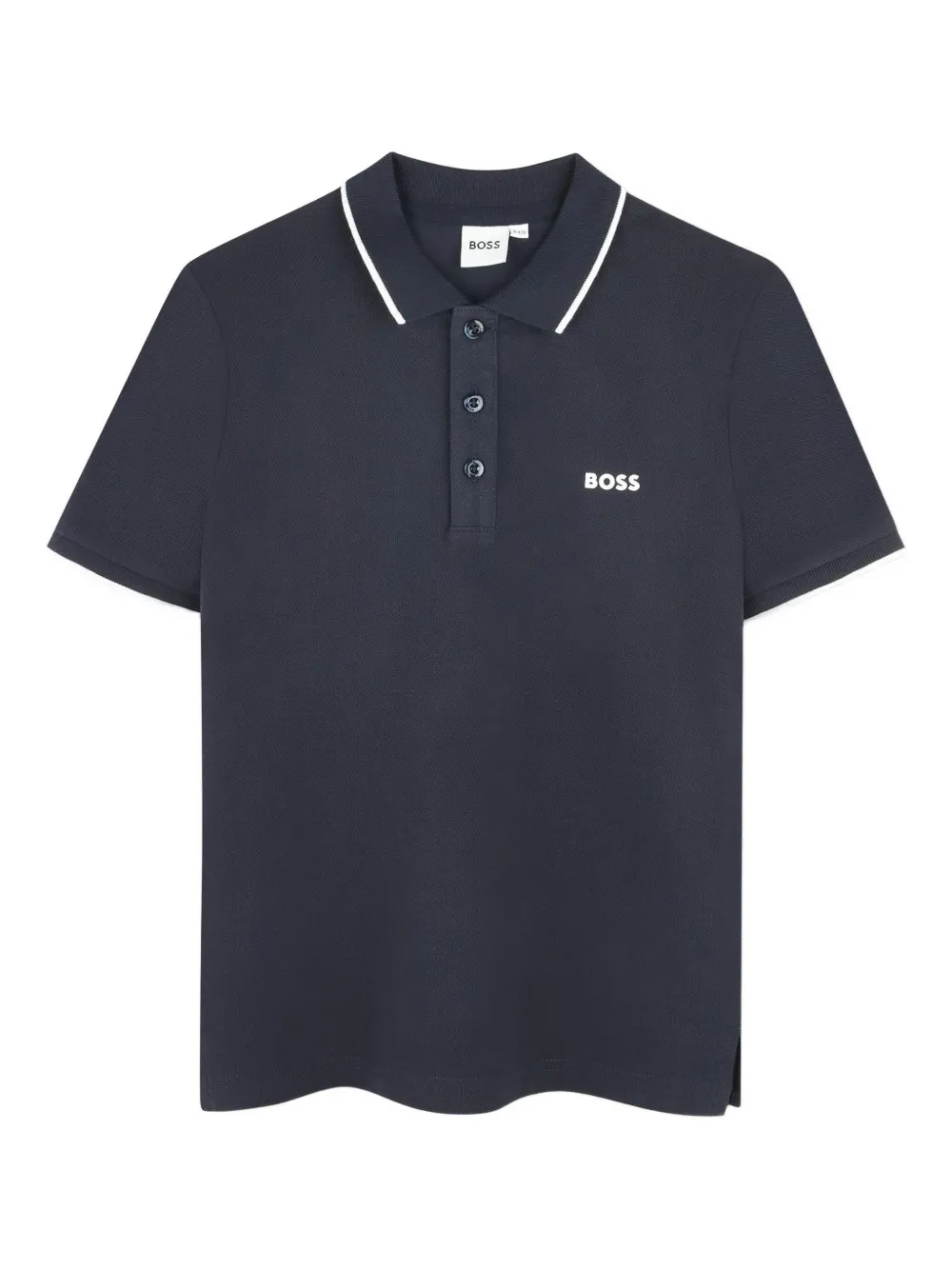 BOSS Kidswear short-sleeved tipped polo shirt | Blue | Image 1