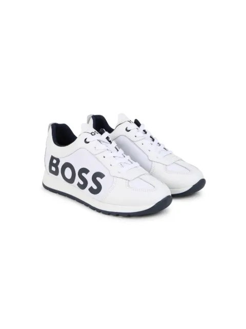 BOSS Kidswear logo-print panelled sneakers