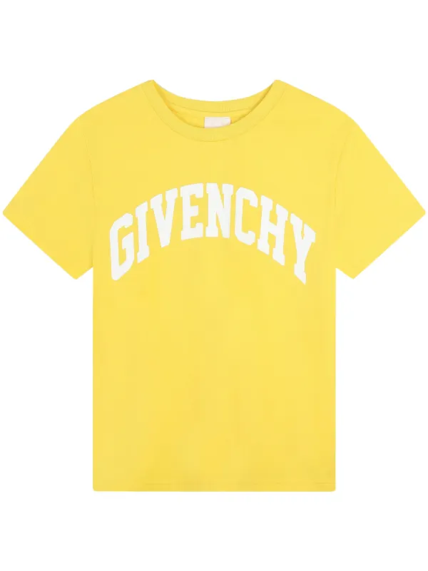 Givenchy Kids logo print Cotton T shirt Yellow FARFETCH CA