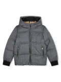BOSS Kidswear check puffer jacket - Grey